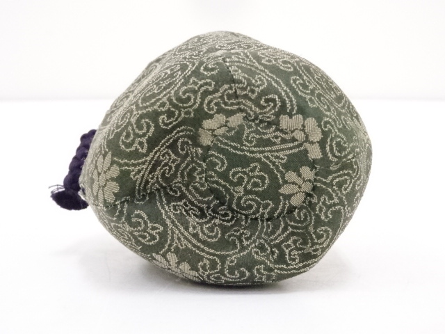 茶道具　備前焼　陶峰作　備前胡麻焼肩衝茶入　海松浪裂仕覆付　美品！！ file.jpg